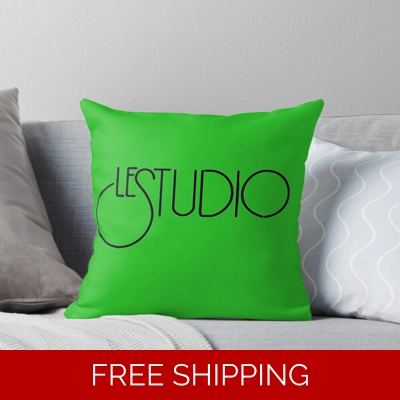 Pillow Case Lime Green Original Black Logo